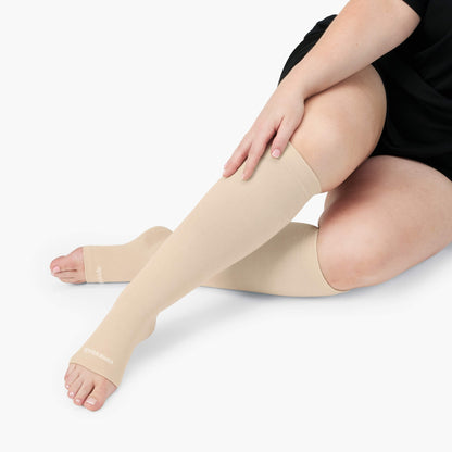 Toeless Bamboo Wide Compression Socks