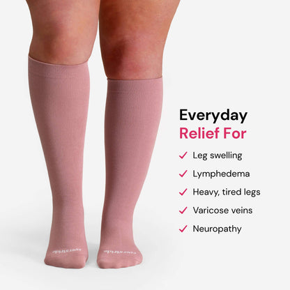 Bamboo Wide Compression Socks (Pastels)