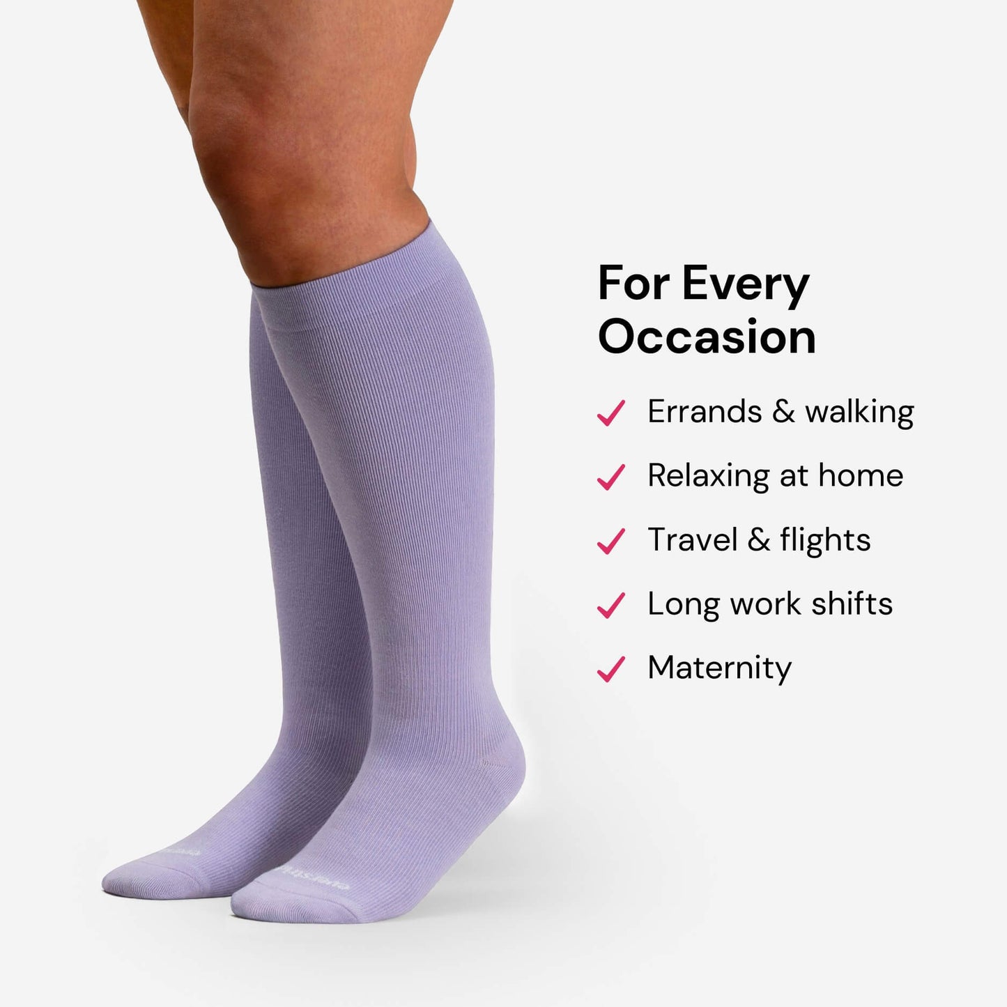 Bamboo Wide Compression Socks (Pastels)