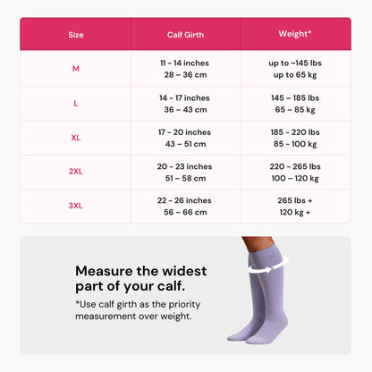 Bamboo Wide Compression Socks (Pastels)