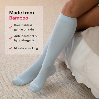 Bamboo Wide Compression Socks (Pastels)
